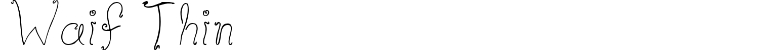 Waif Thin Font preview