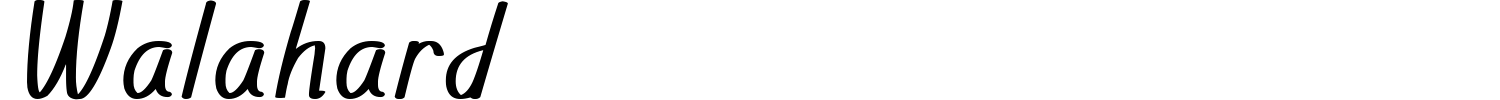 Walahard Font preview