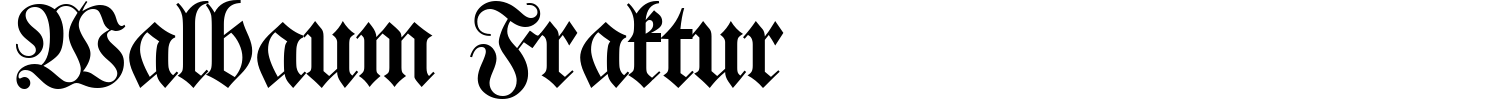 Walbaum Fraktur Font preview