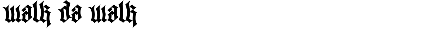 Walk Da Walk Font preview
