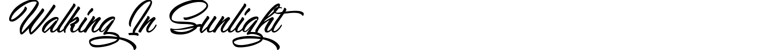 Walking In Sunlight Font preview