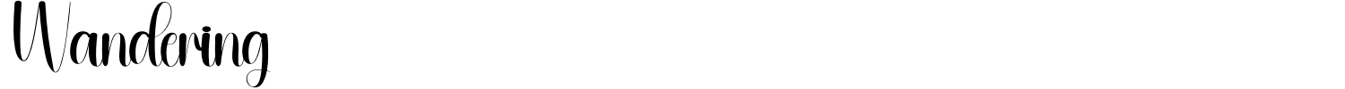 Wandering Font preview