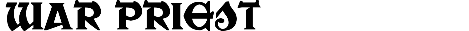 War Priest Font preview