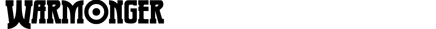 Warmonger Font preview