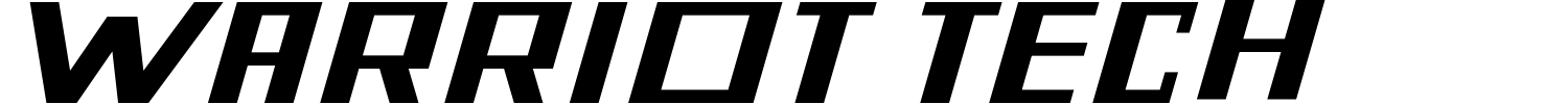Warriot Tech Font preview