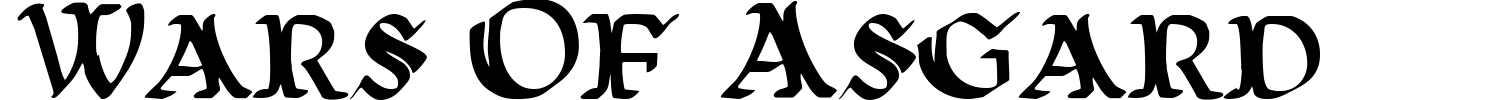 Wars Of Asgard Font preview