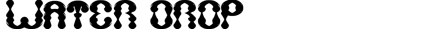 Water Drop Font preview