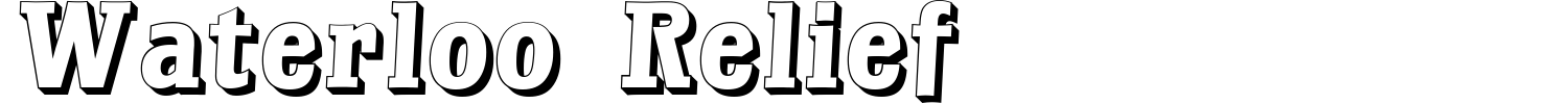 Waterloo Relief Font preview