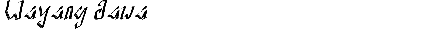 Wayang Jawa Font preview