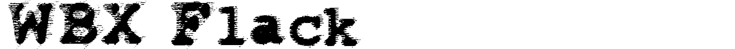 WBX Flack Font preview