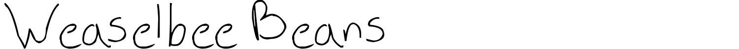 Weaselbee Beans Font preview