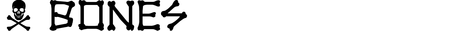 X Bones Font preview