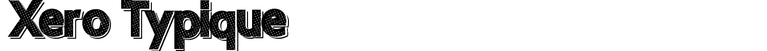 Xero Typique Font preview