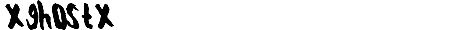 Xghostx Font preview