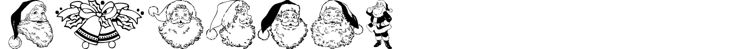 Xmas Clipart 1 Font preview