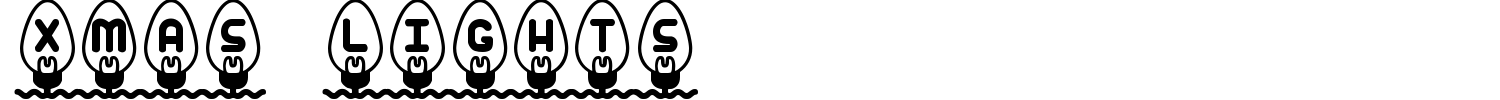Xmas Lights Font preview