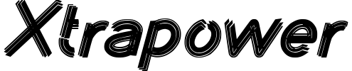 Xtrapower Font preview