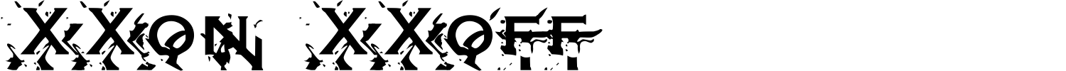 XXon XXoff Font preview