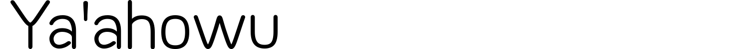 Yaahowu Font preview