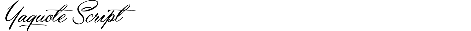 Yaquote Script Font preview