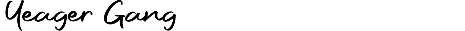 Yeager Gang Font preview