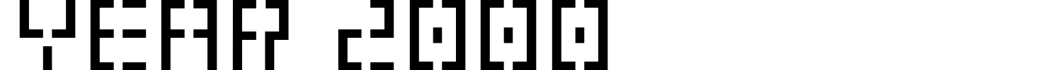 Year 2000 Font preview