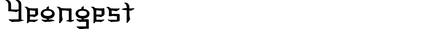 Yeongest Font preview