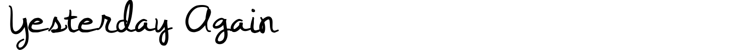 Yesterday Again Font preview