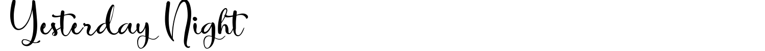 Yesterday Night Font preview