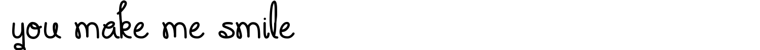 You Make Me Smile Font preview