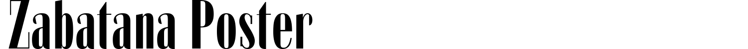 Zabatana Poster Font preview