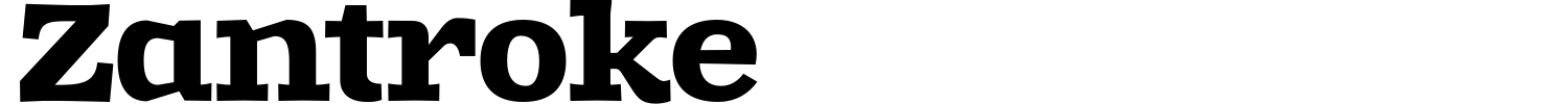 Zantroke Font preview