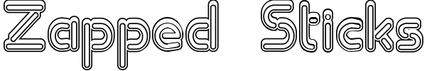 Zapped Sticks Font preview