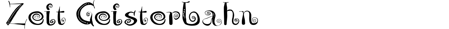 Zeit Geisterbahn Font preview