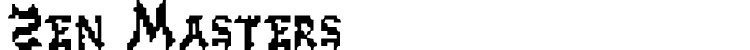 Zen Masters Font preview