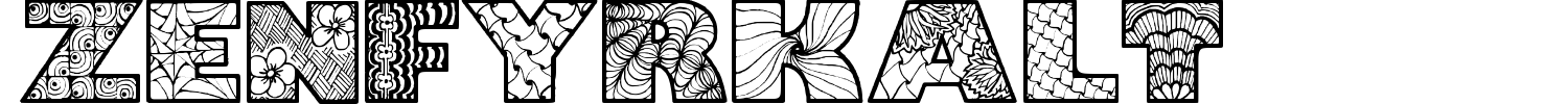 Zenfyrkalt Font preview
