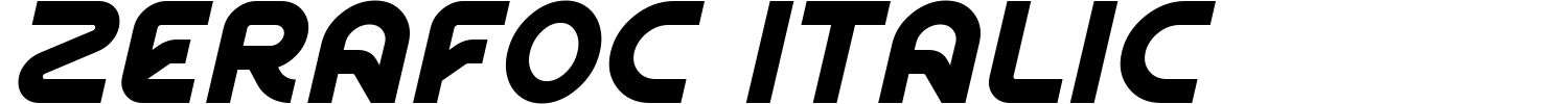 Zerafoc Italic Font preview