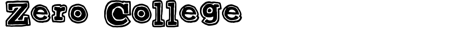 Zero College Font preview