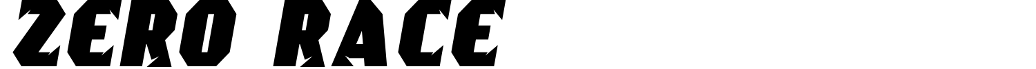 Zero Race Font preview