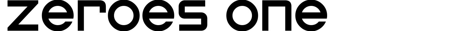 Zeroes One Font preview