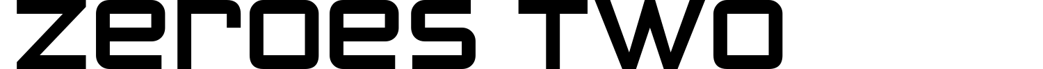 Zeroes Two Font preview