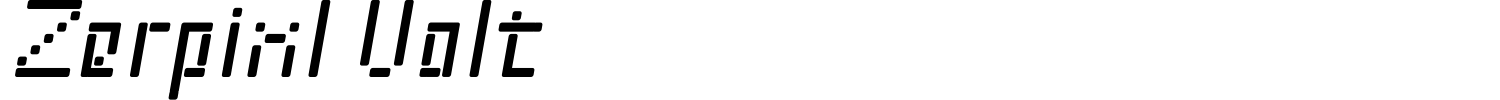 Zerpixl Volt Font preview