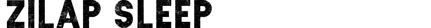 Zilap Sleep Font preview