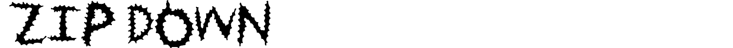 Zip Down Font preview