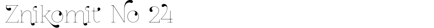 Znikomit No 24 Font preview