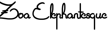 Zoa Elephantesque Font preview