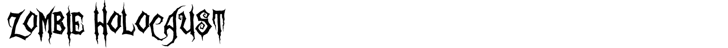 Zombie Holocaust Font preview