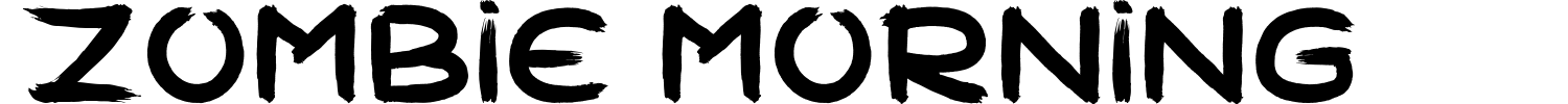 Zombie Morning Font preview