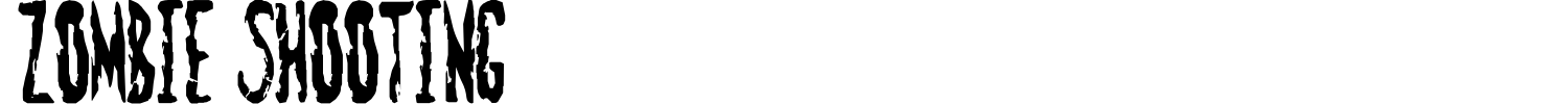 Zombie Shooting Font preview